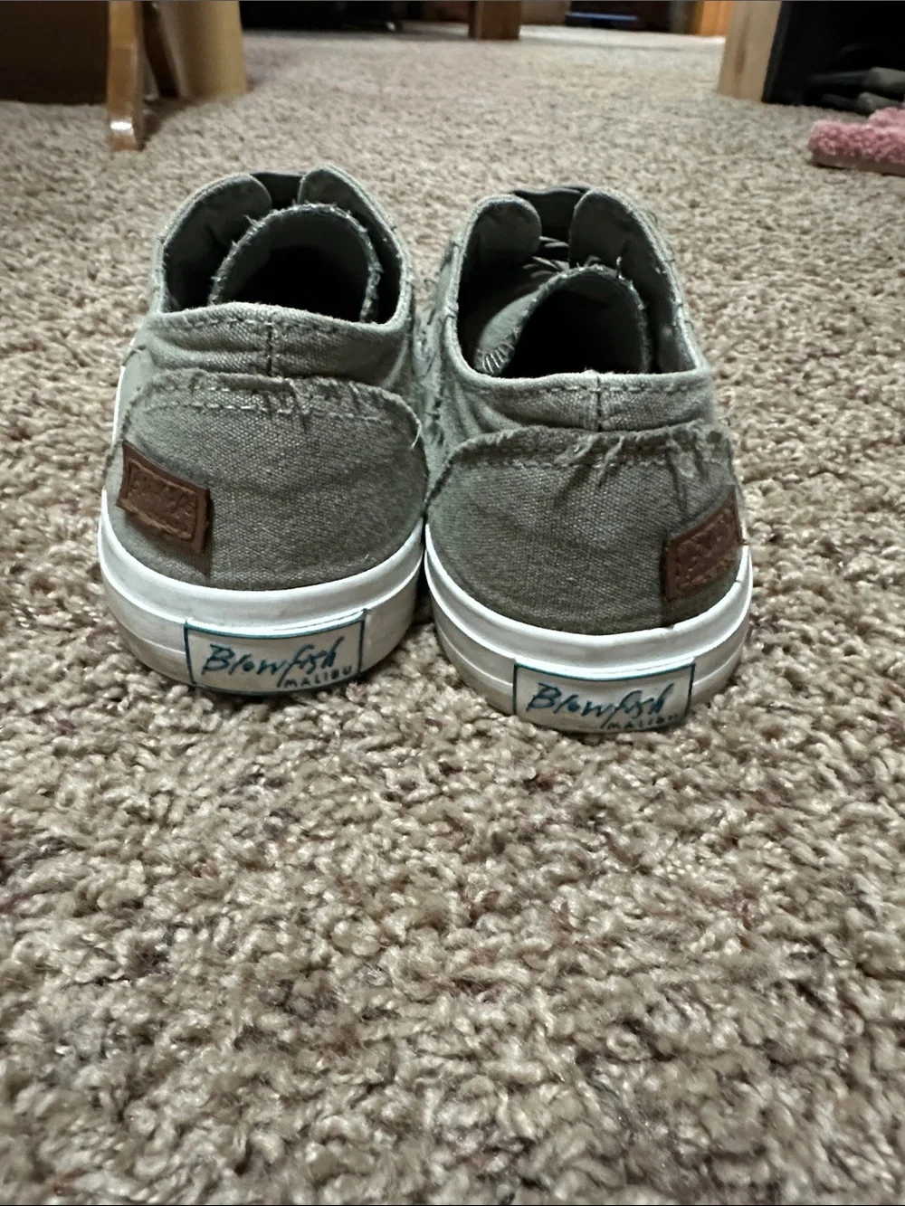 Blowfish Slip-On Canvas Sneakers in Olive Green